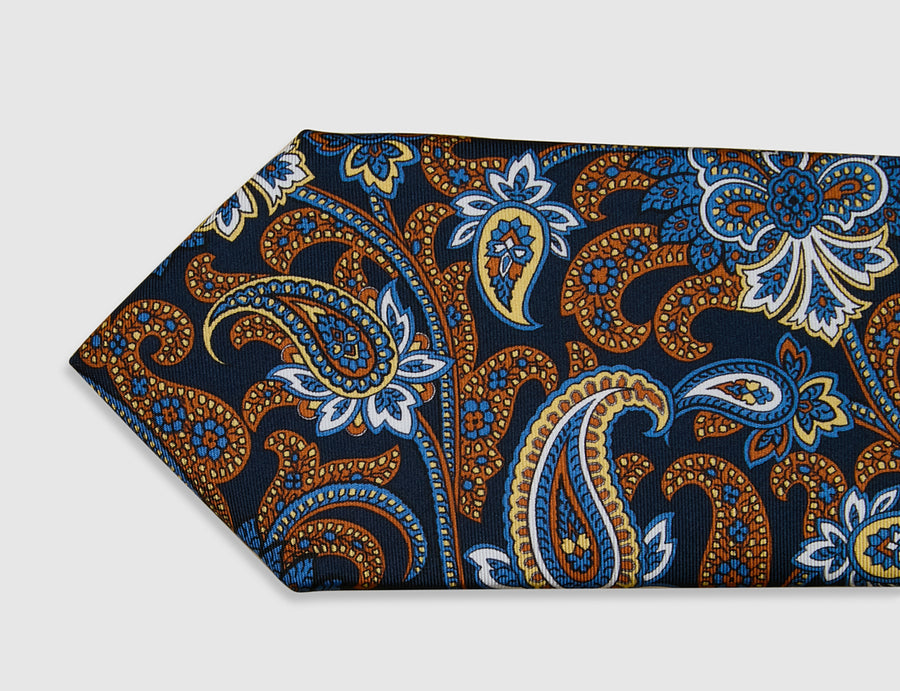 Italian Silk Tie Colourful Paisley Print