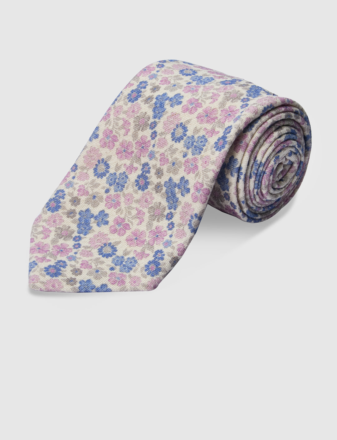 Italian Silk Tie Multicolour Floral Print