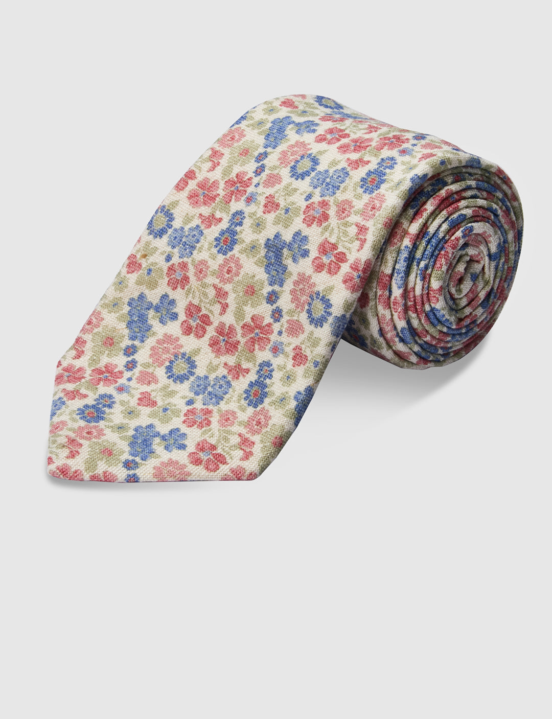 Italian Silk Tie Multicolour Floral Print