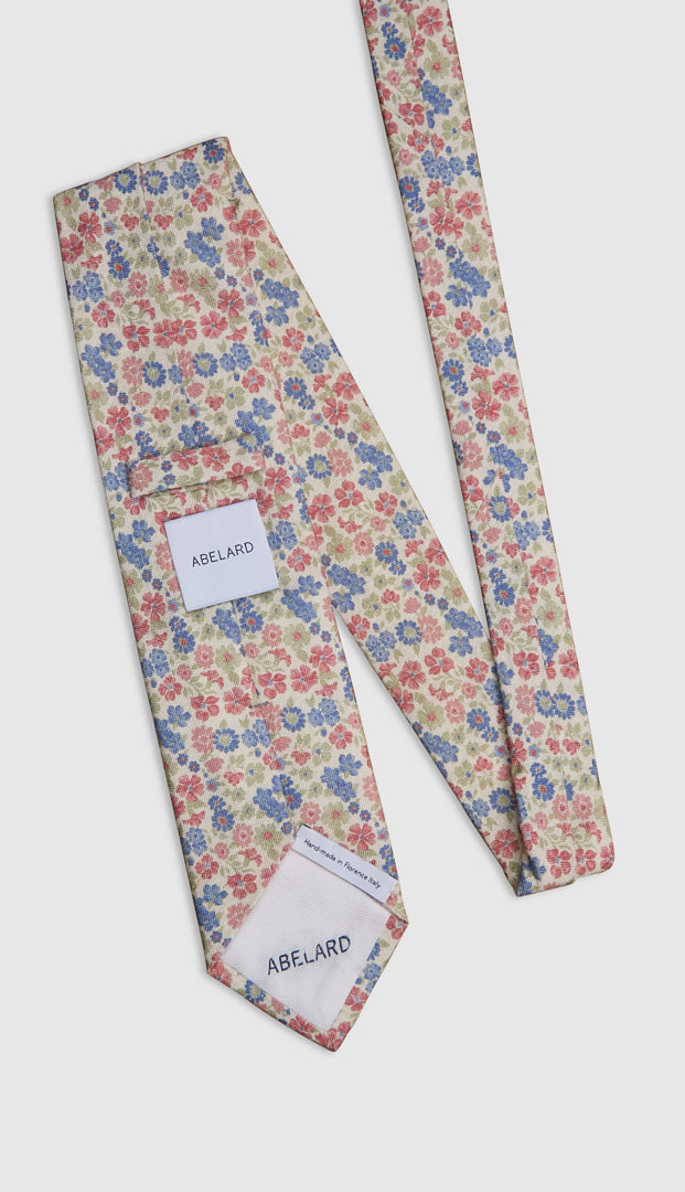 Italian Silk Tie Multicolour Floral Print