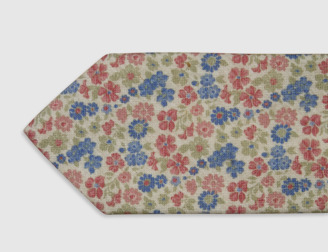 Italian Silk Tie Multicolour Floral Print