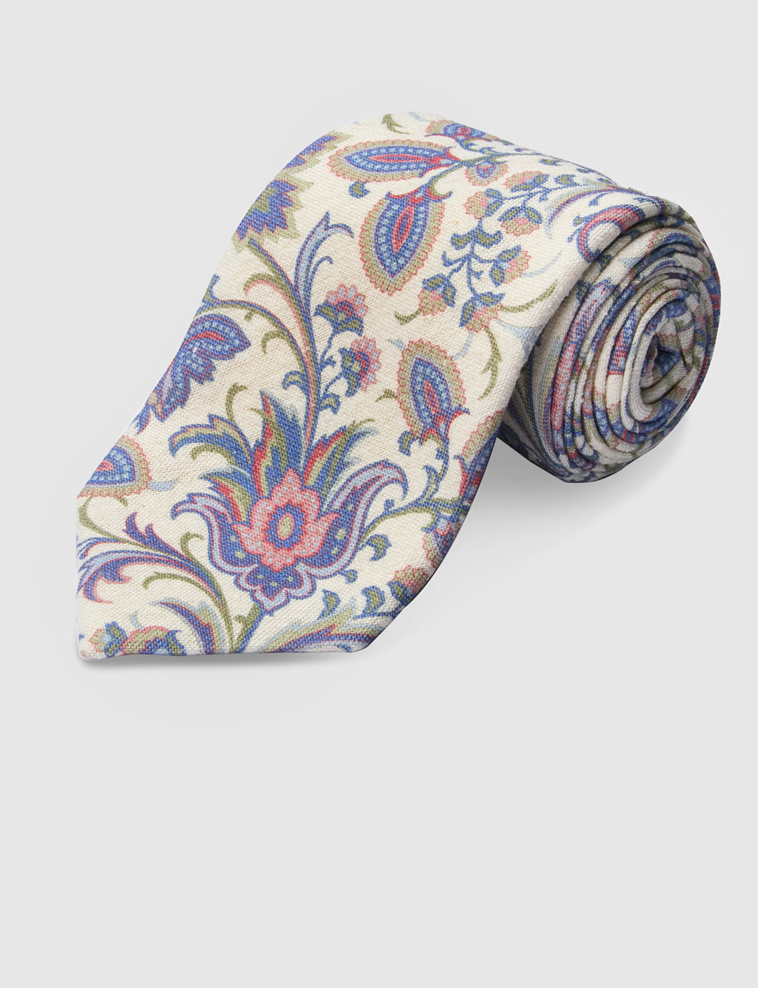 Italian Silk Tie Floral Paisley Print