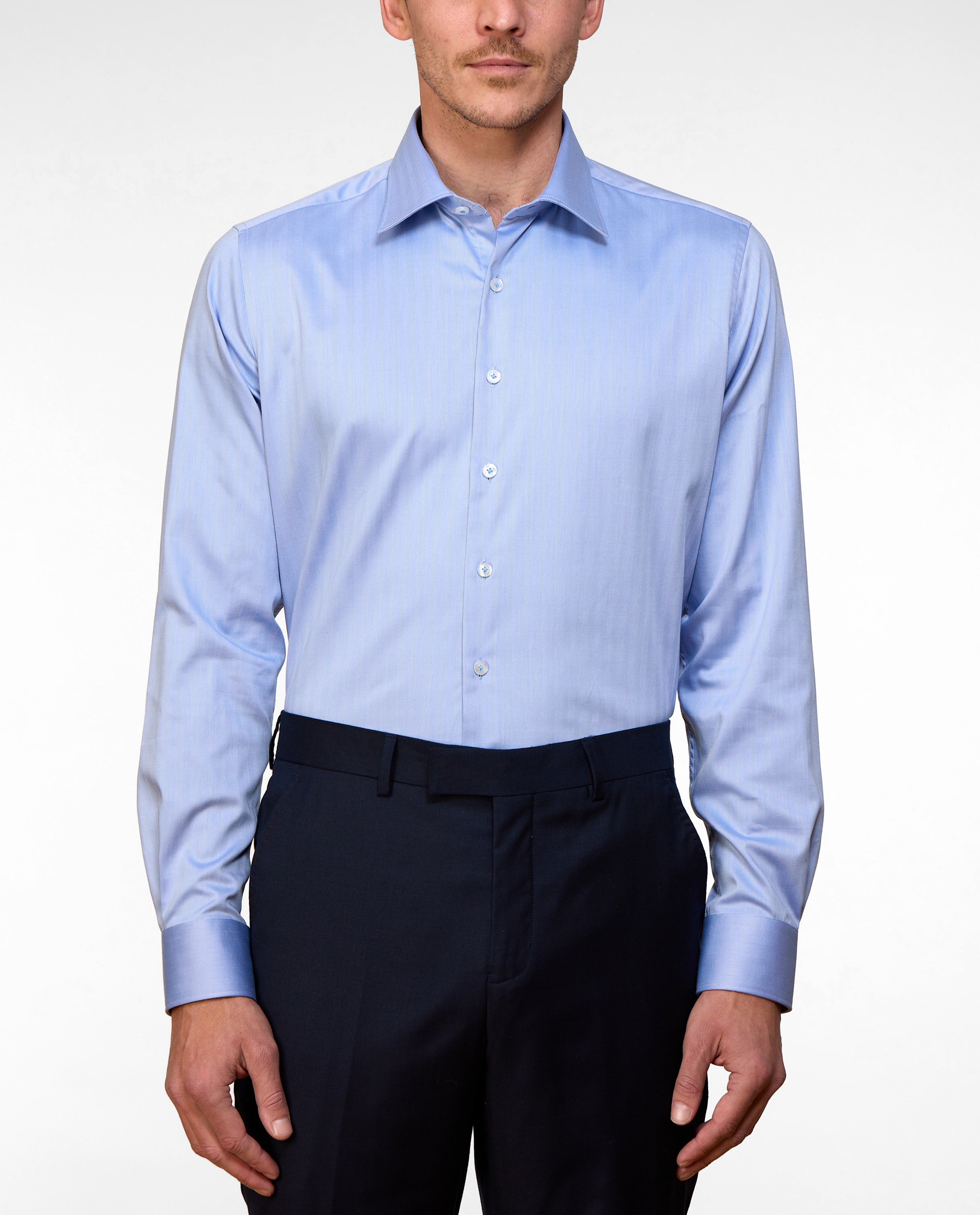 EL HIERRO STRETCH HERRINGBONE SLIM FIT SHIRT