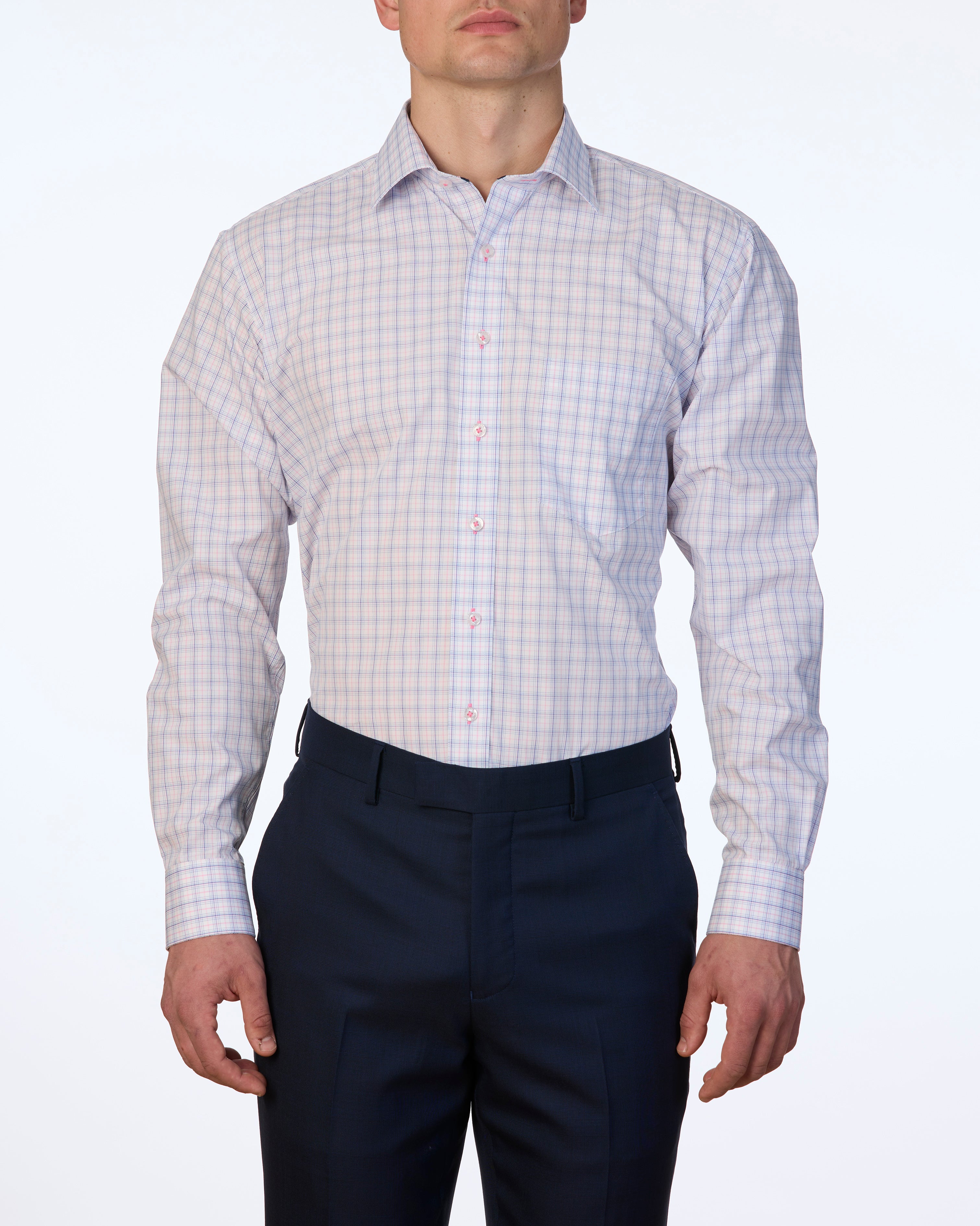 CALA D'OR FINE POPLIN CHECK CLASSIC FIT SHIRT