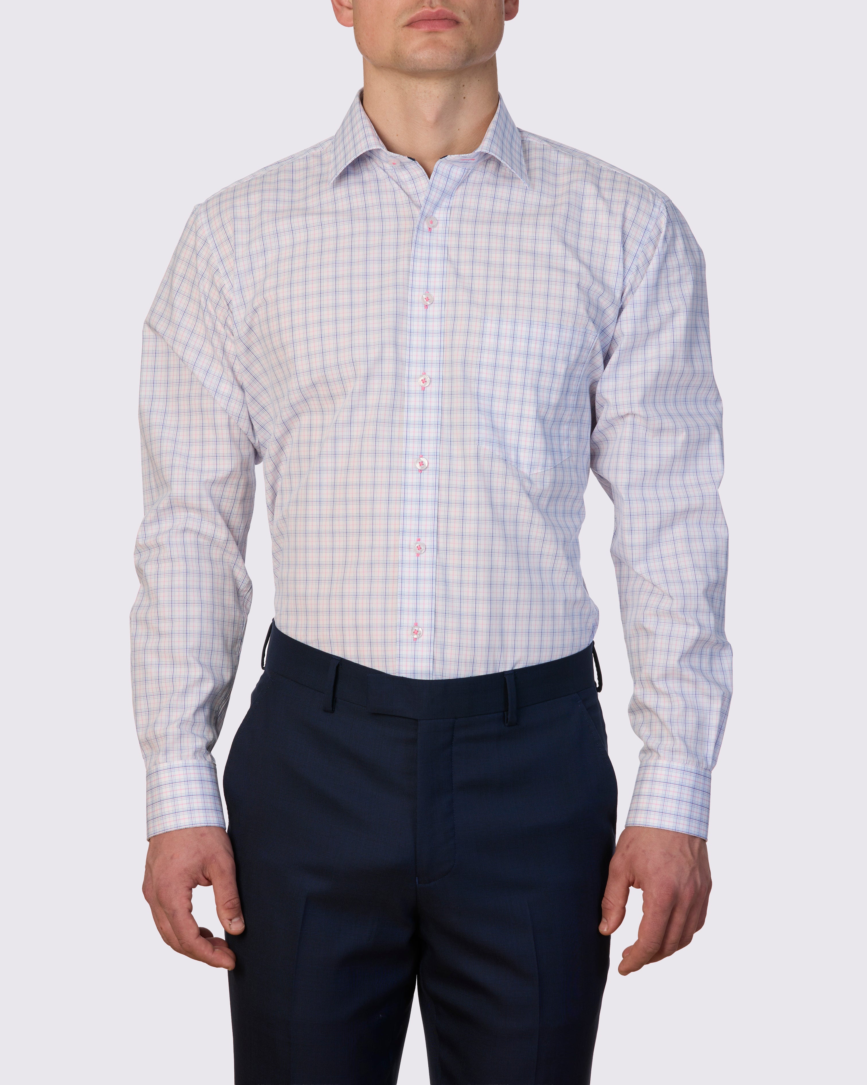 CALA D'OR FINE POPLIN CHECK CLASSIC FIT SHIRT