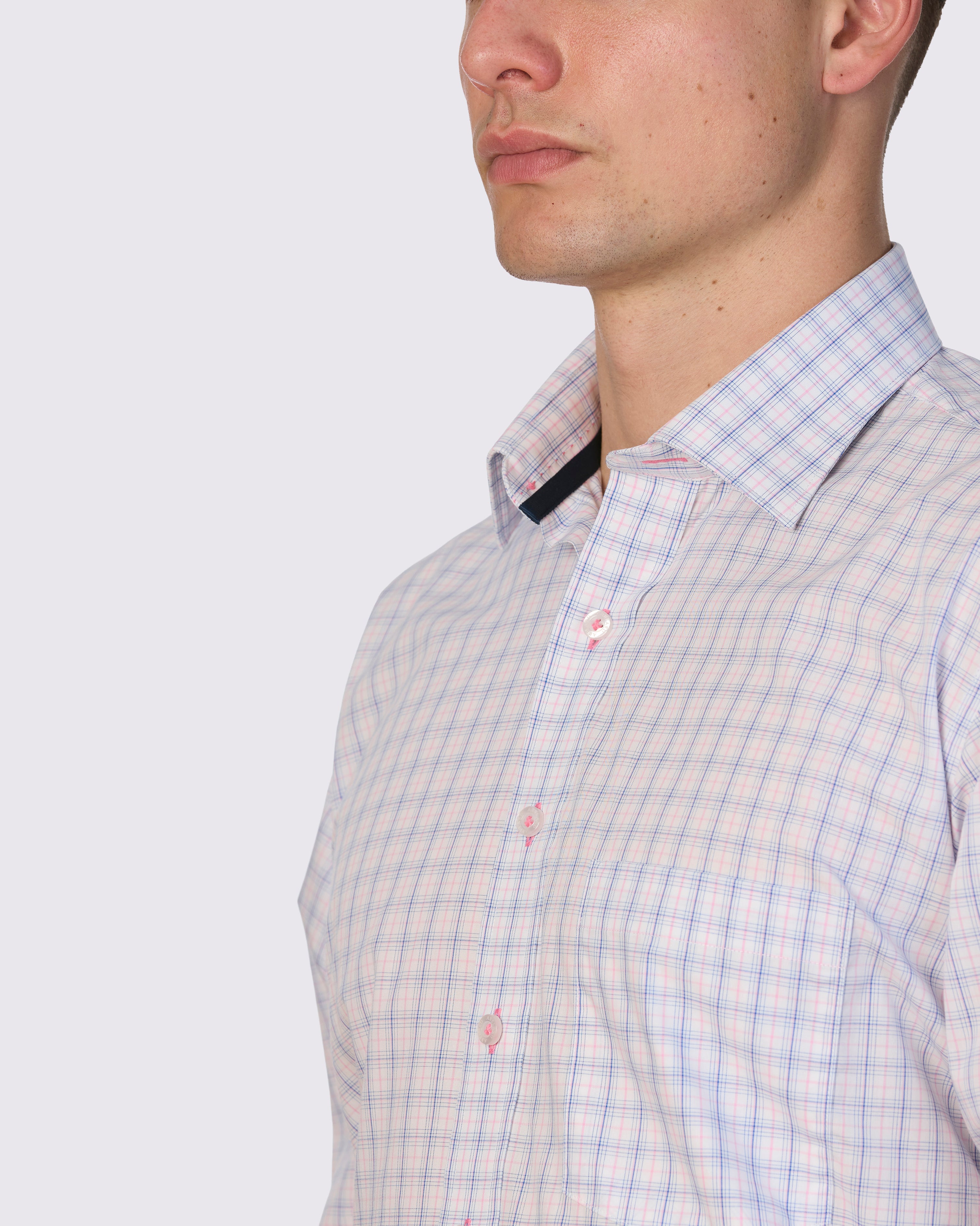 CALA D'OR FINE POPLIN CHECK CLASSIC FIT SHIRT