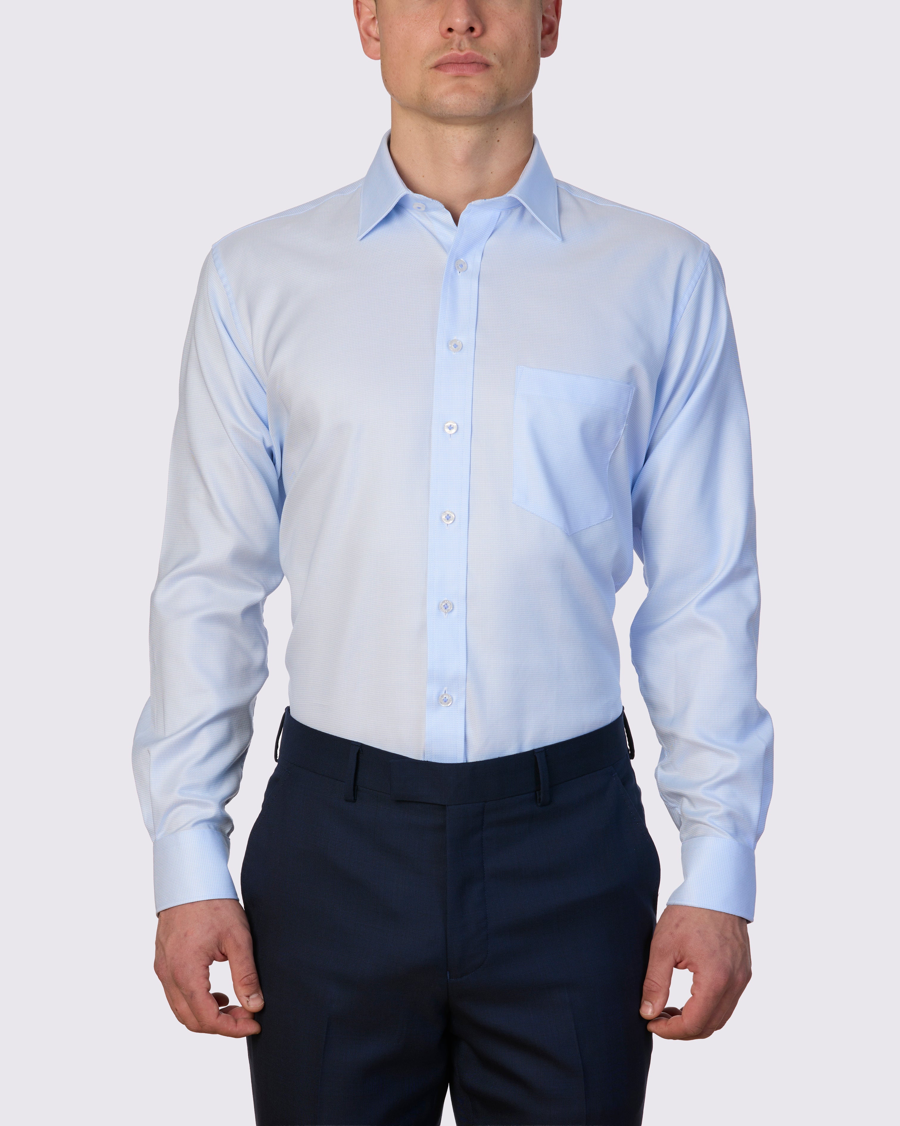 ZANZIBAR FINE ZIG-ZAG TWILL CLASSIC FIT SHIRT
