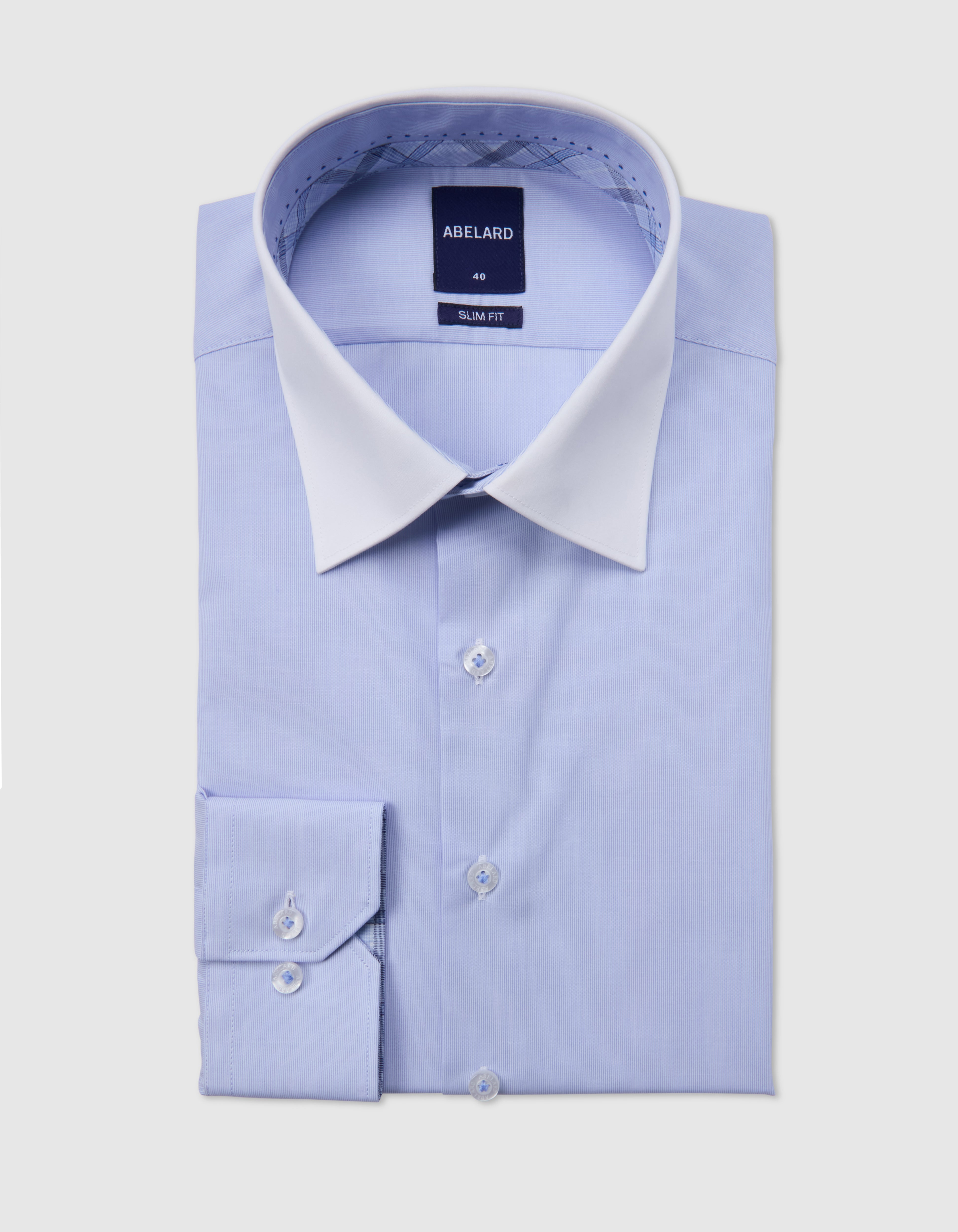 SANTANYI STRETCH MICRO-STRIPE SLIM FIT SHIRT