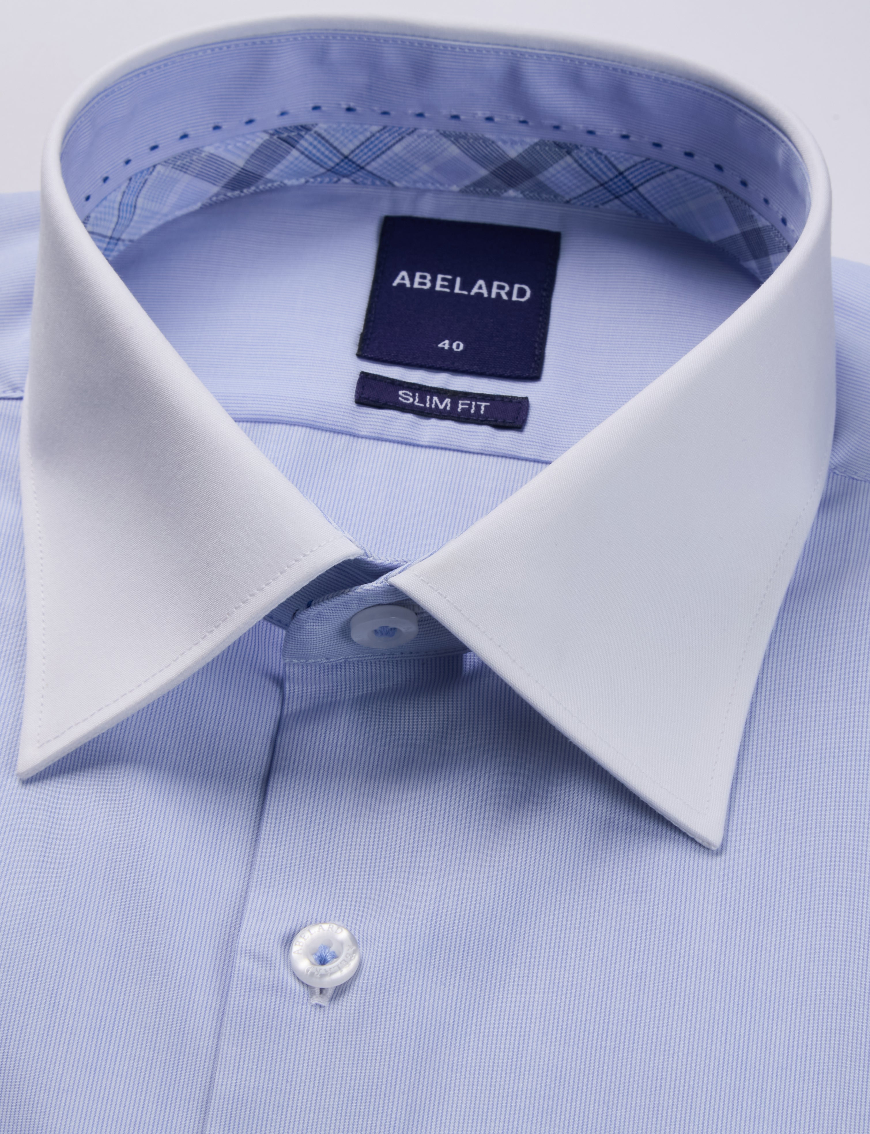 SANTANYI STRETCH MICRO-STRIPE SLIM FIT SHIRT