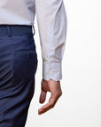 SANTANYI STRETCH MICRO-STRIPE SLIM FIT SHIRT