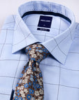 GRAND TWILL GLOSSY CHECK SLIM FIT SHIRT