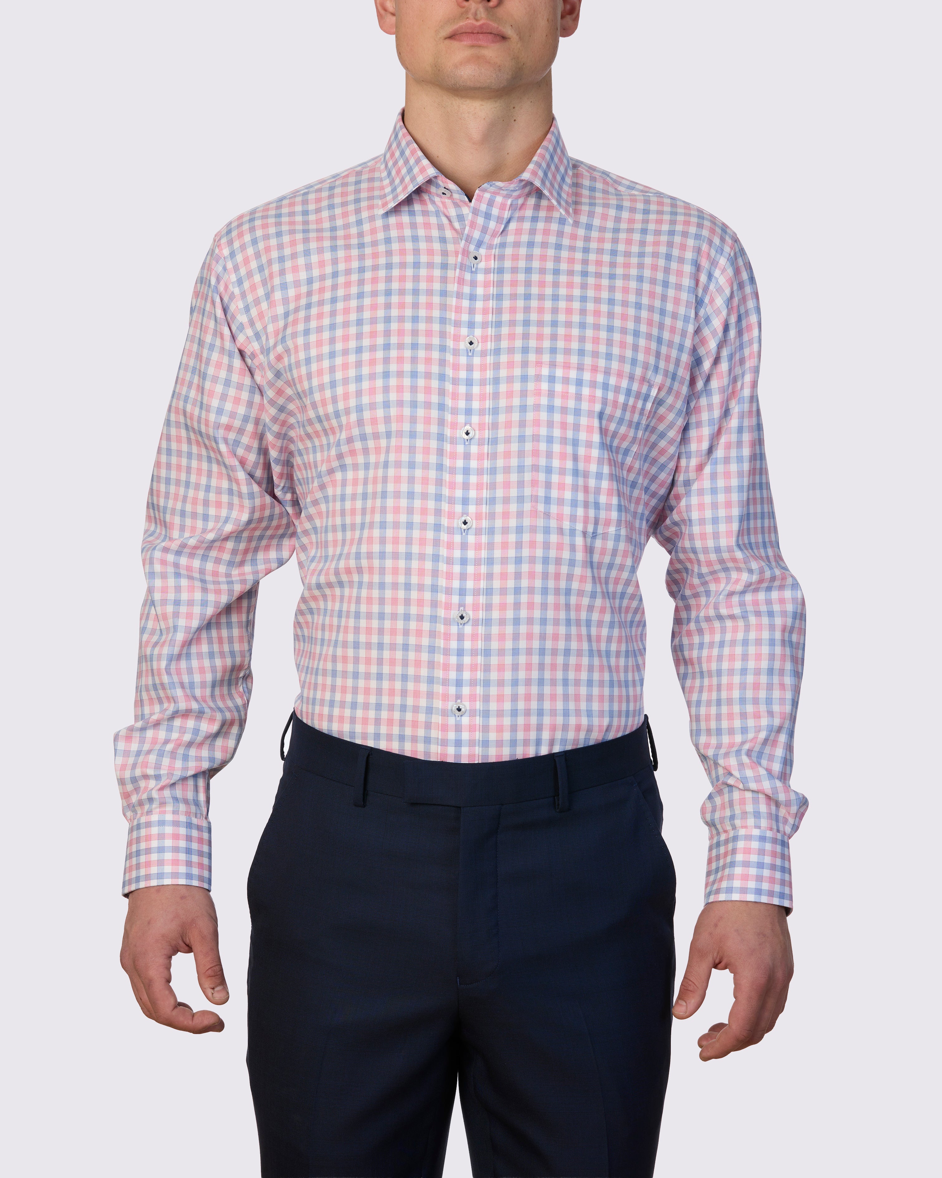TORINO FINE MELANGE CHECK CLASSIC FIT SHIRT