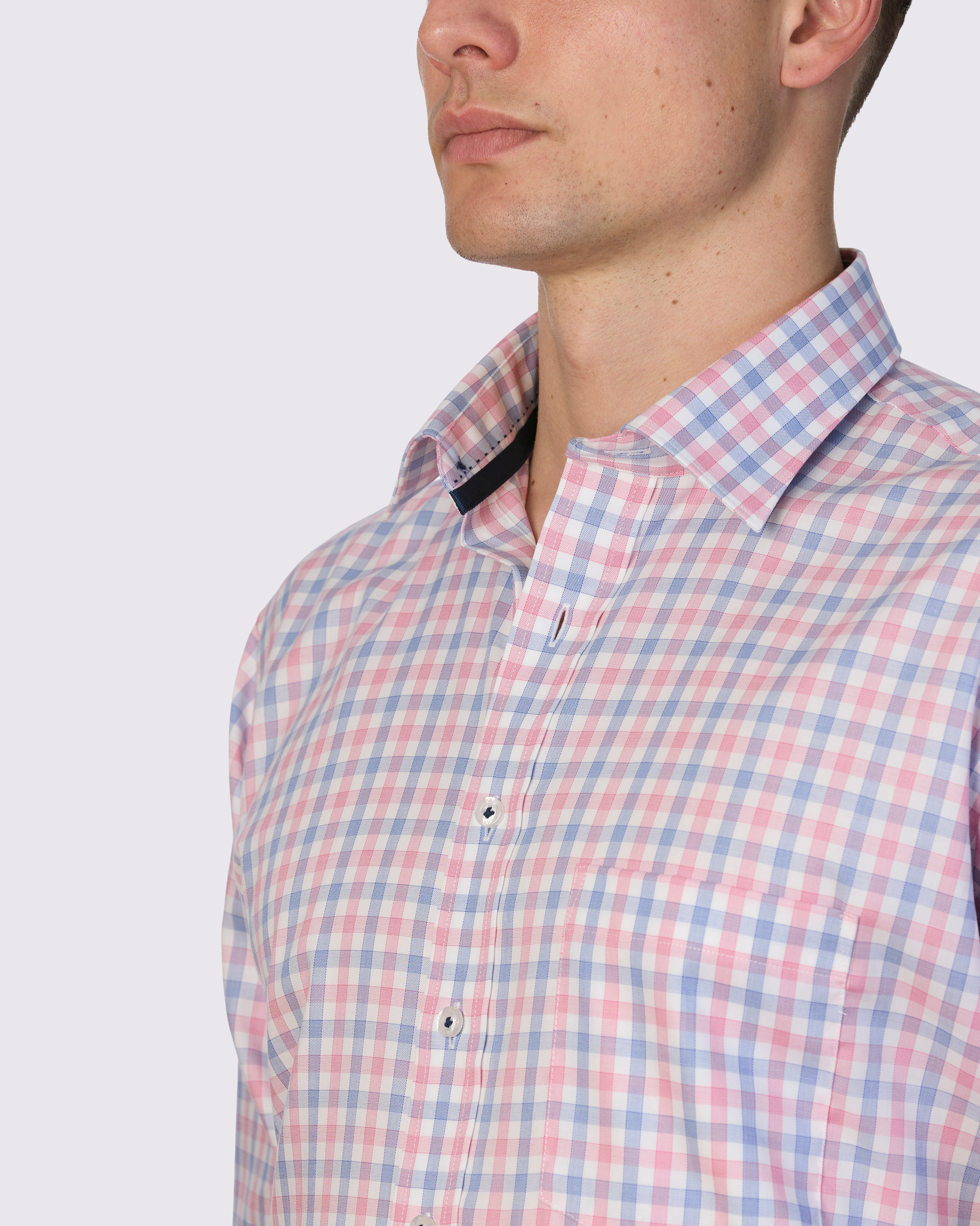 TORINO FINE MELANGE CHECK CLASSIC FIT SHIRT