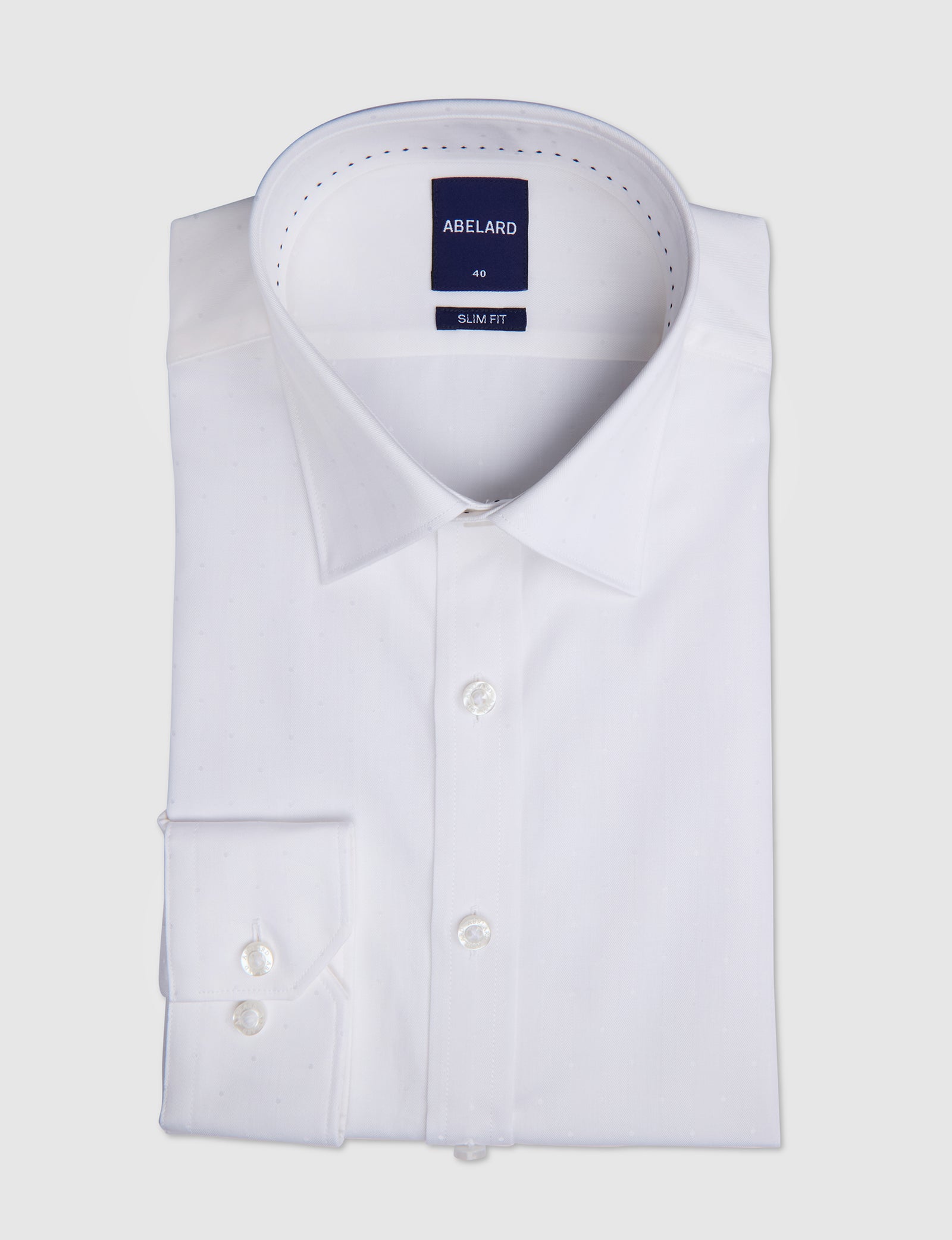 SPOT HERRINGBONE SLIM FIT SHIRT
