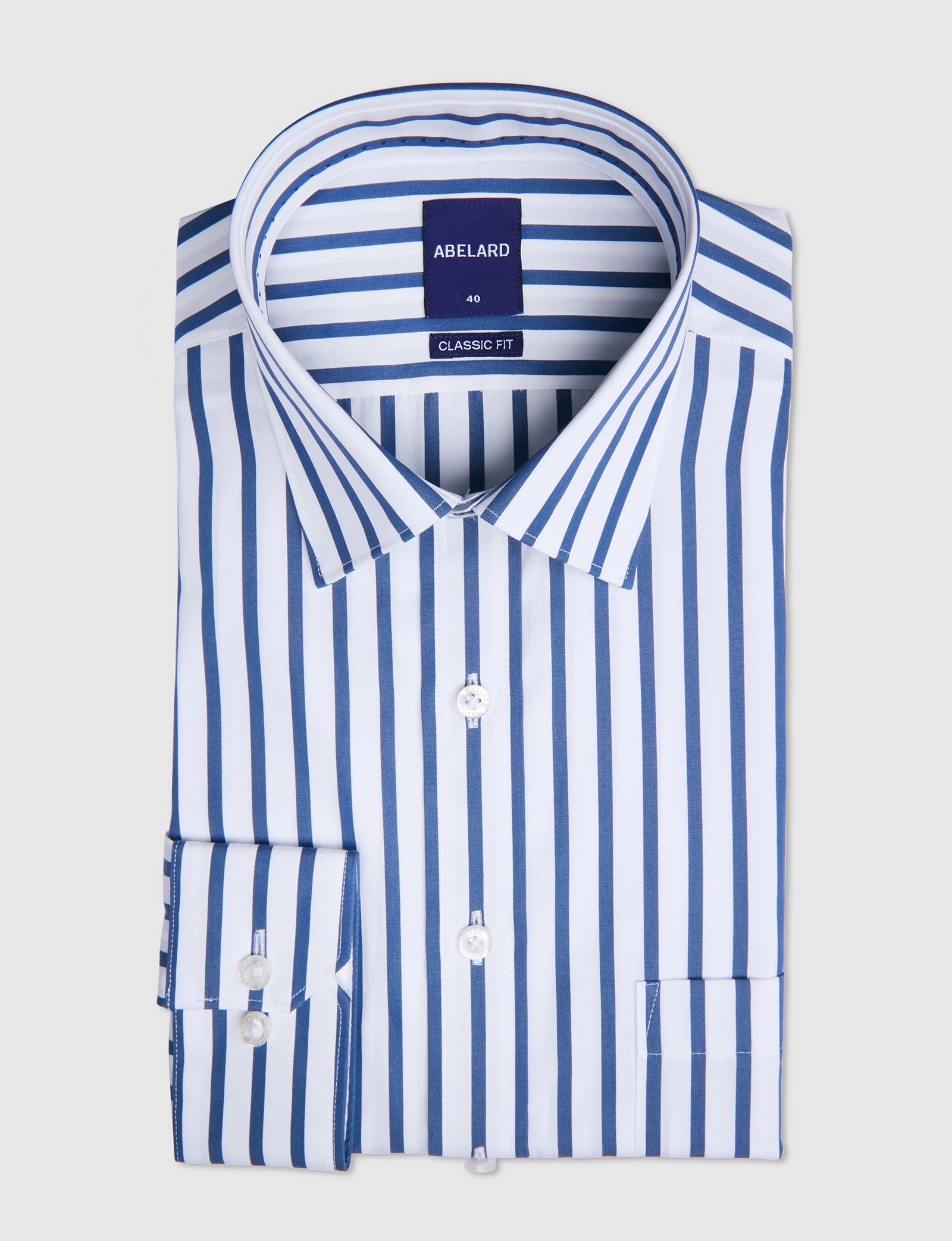 HALF INCH SUPERFINE STRIPE SLIM FIT SHIRT