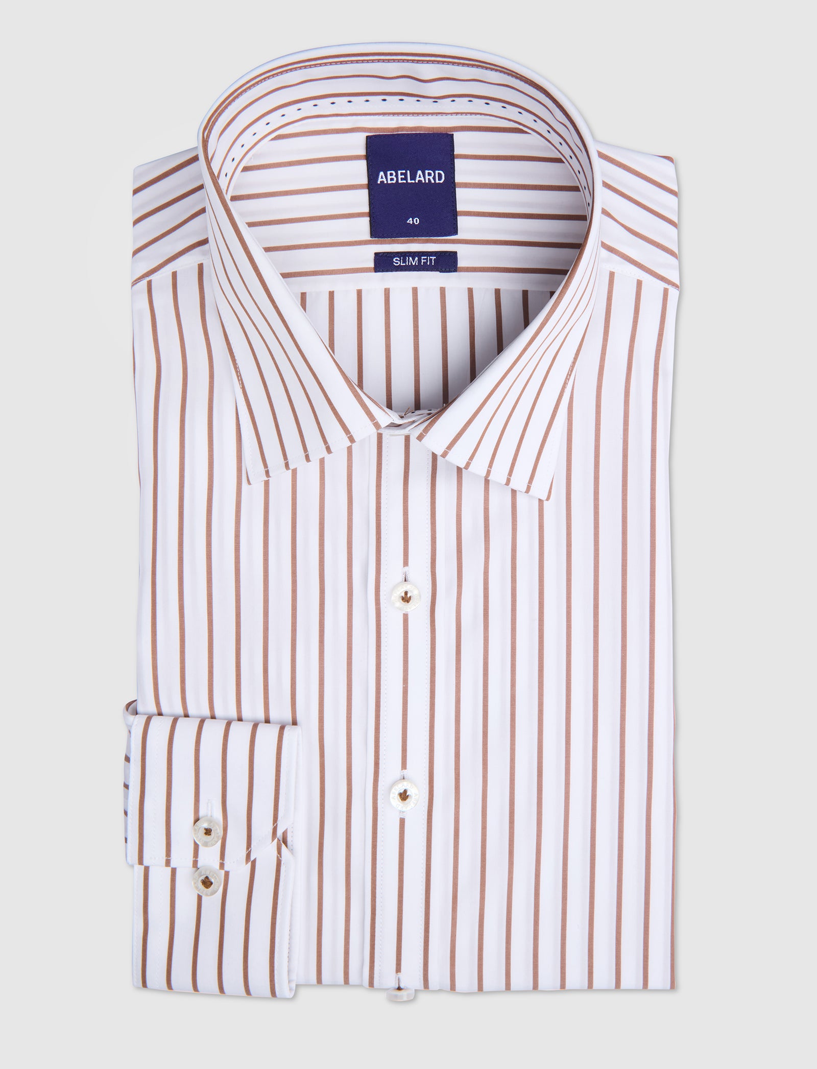 CHALK STRIPE SLIM FIT SHIRT