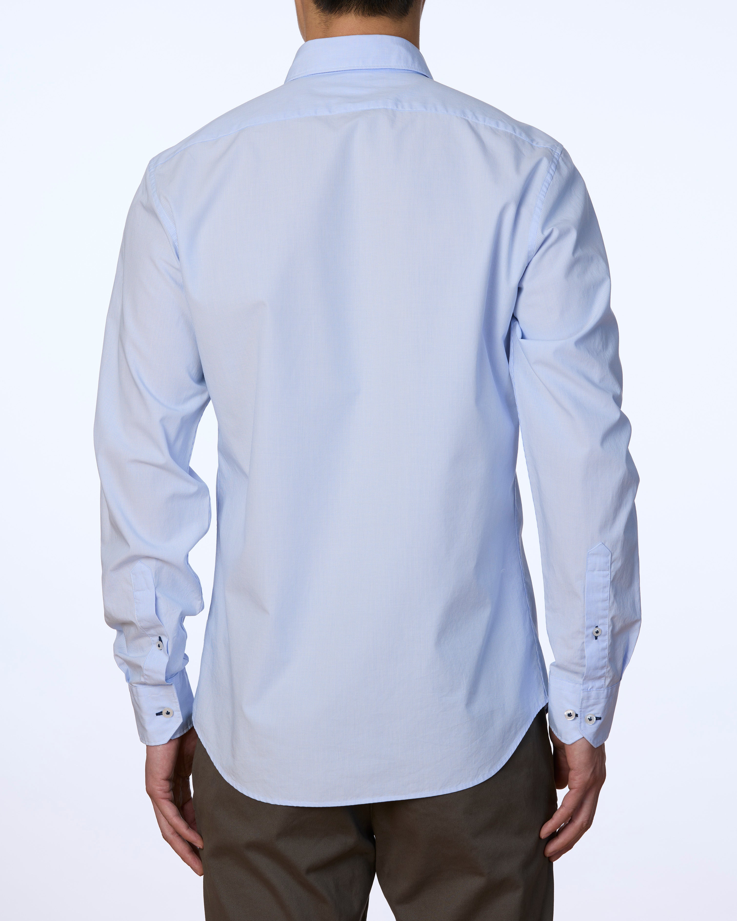 MIGJORN MICRO CHECK WASHED SLIM FIT SHIRT
