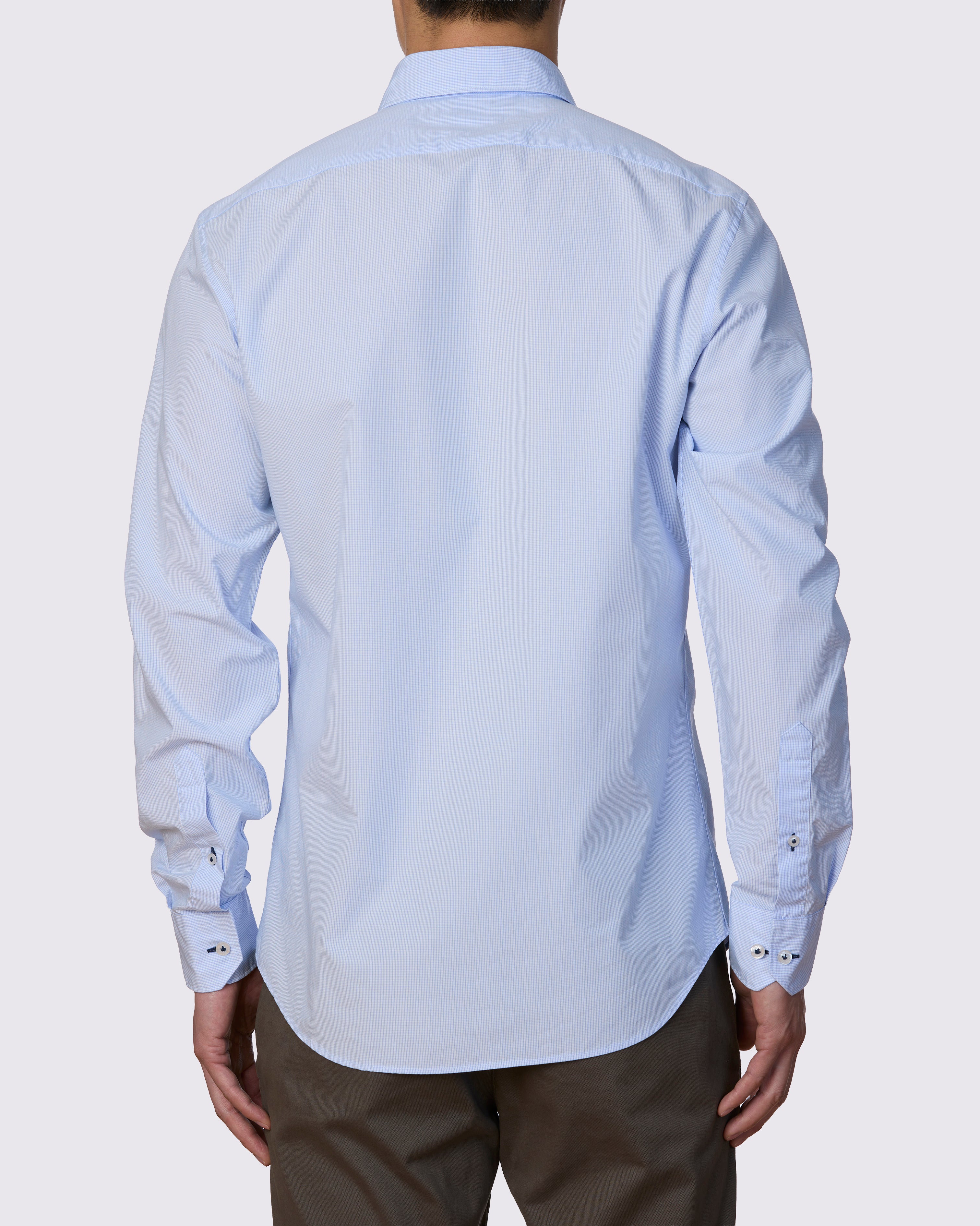 MIGJORN MICRO CHECK WASHED SLIM FIT SHIRT