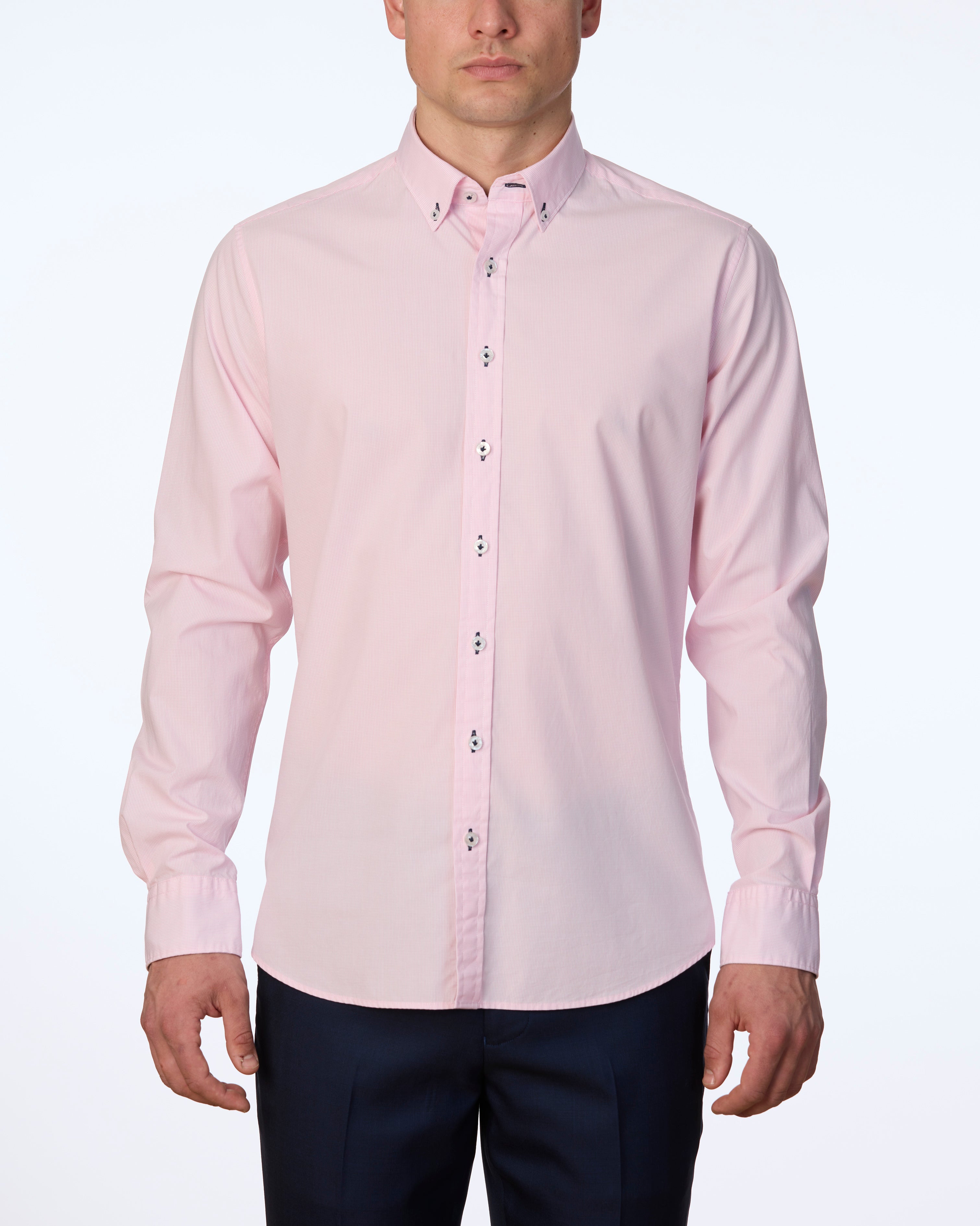 MIGJORN MICRO CHECK WASHED SLIM FIT SHIRT