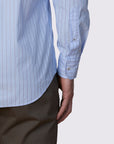 SES ILELETES STRIPE WASHED SLIM FIT SHIRT