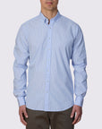 SES ILELETES STRIPE WASHED SLIM FIT SHIRT