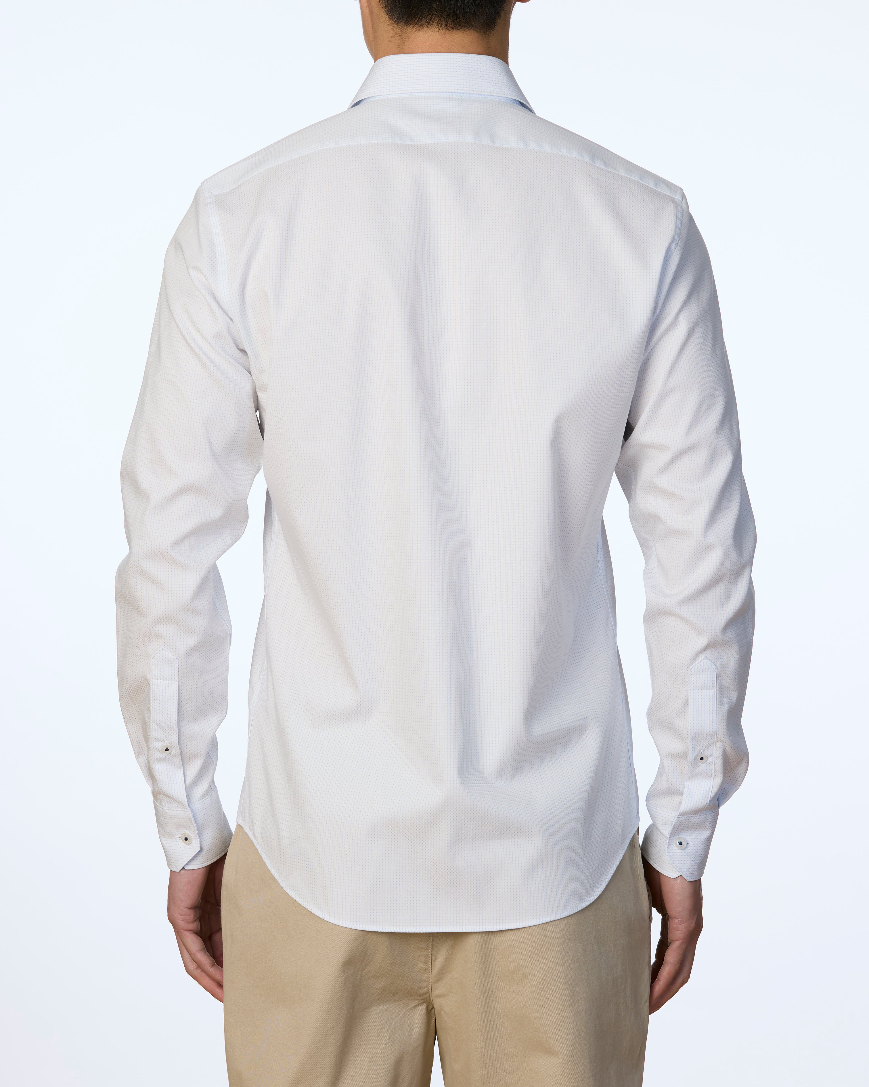 WHITE SANDS DOBBY SLIM FIT SHIRT