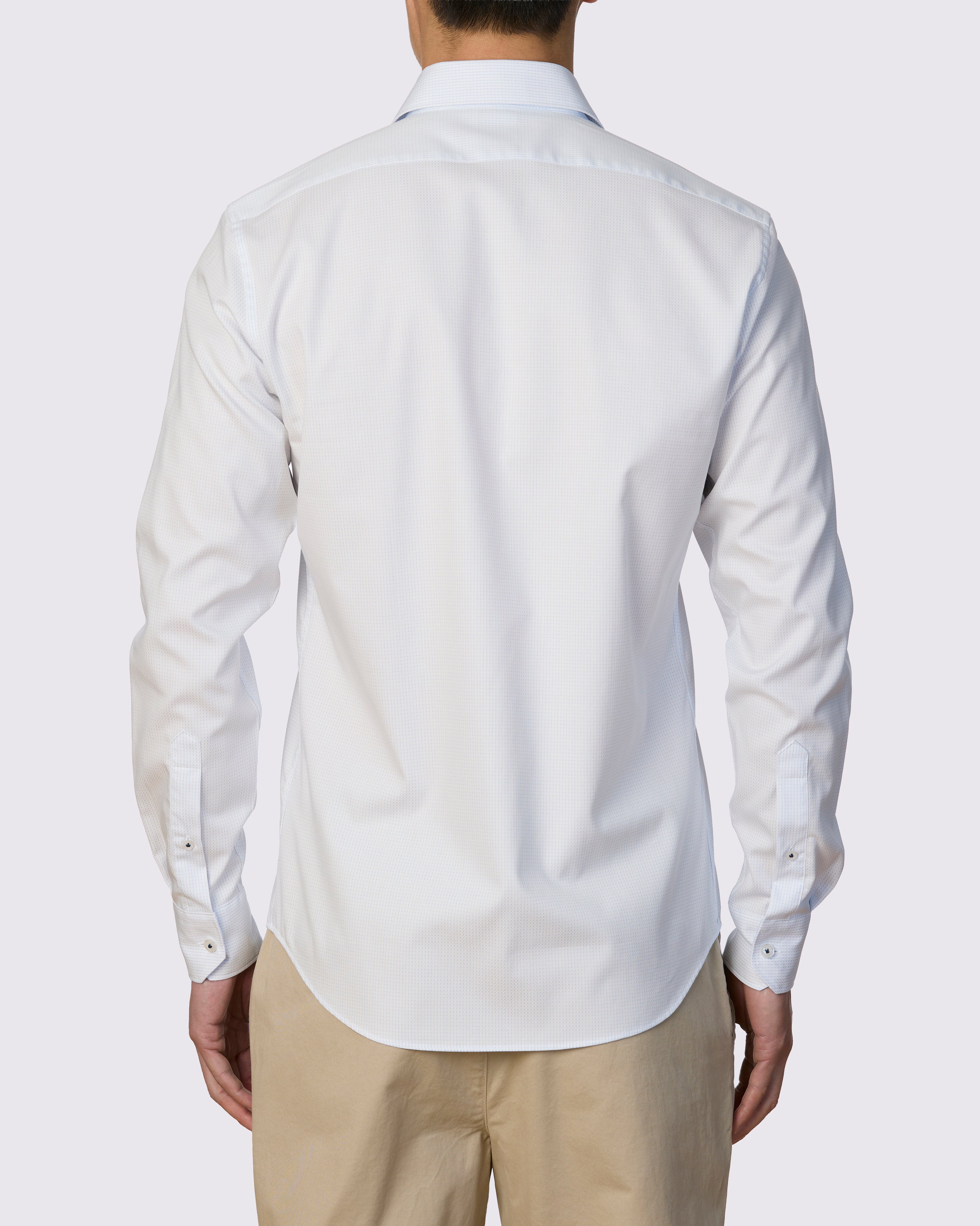 WHITE SANDS DOBBY SLIM FIT SHIRT