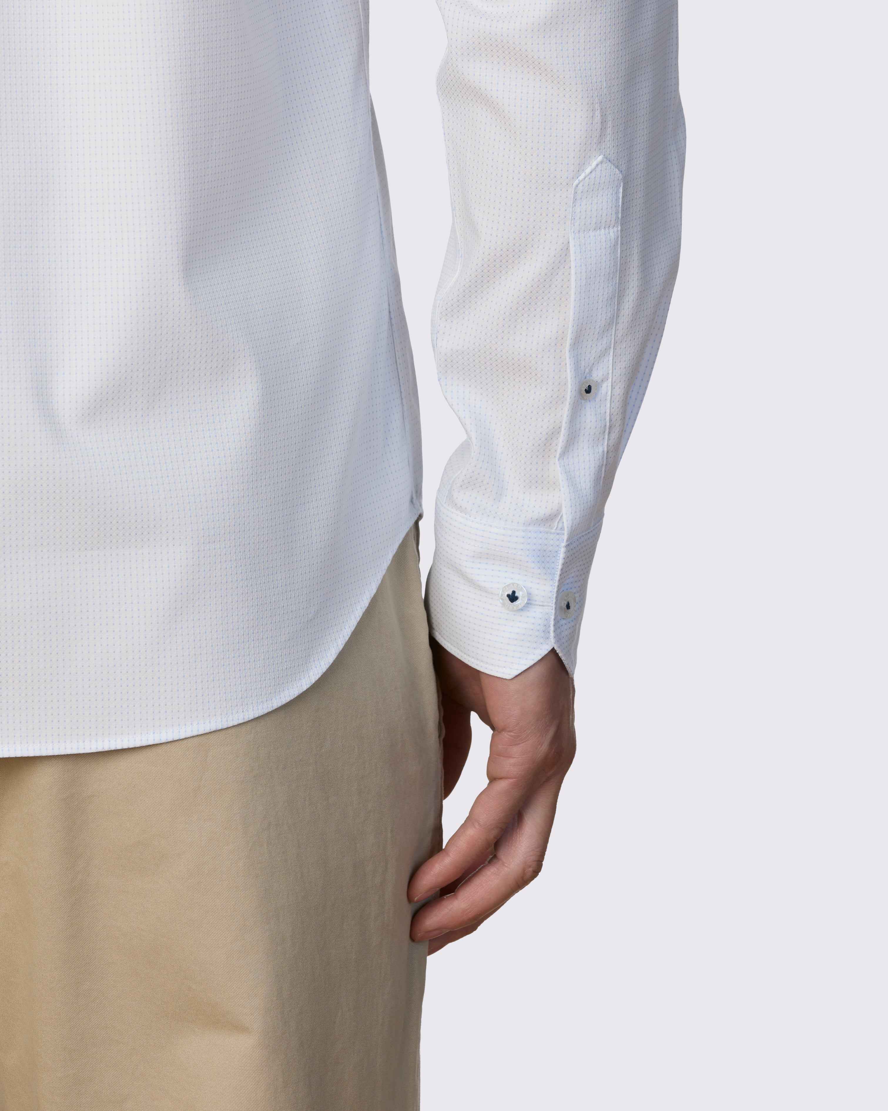 WHITE SANDS DOBBY SLIM FIT SHIRT