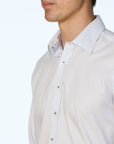 WHITE SANDS DOBBY SLIM FIT SHIRT