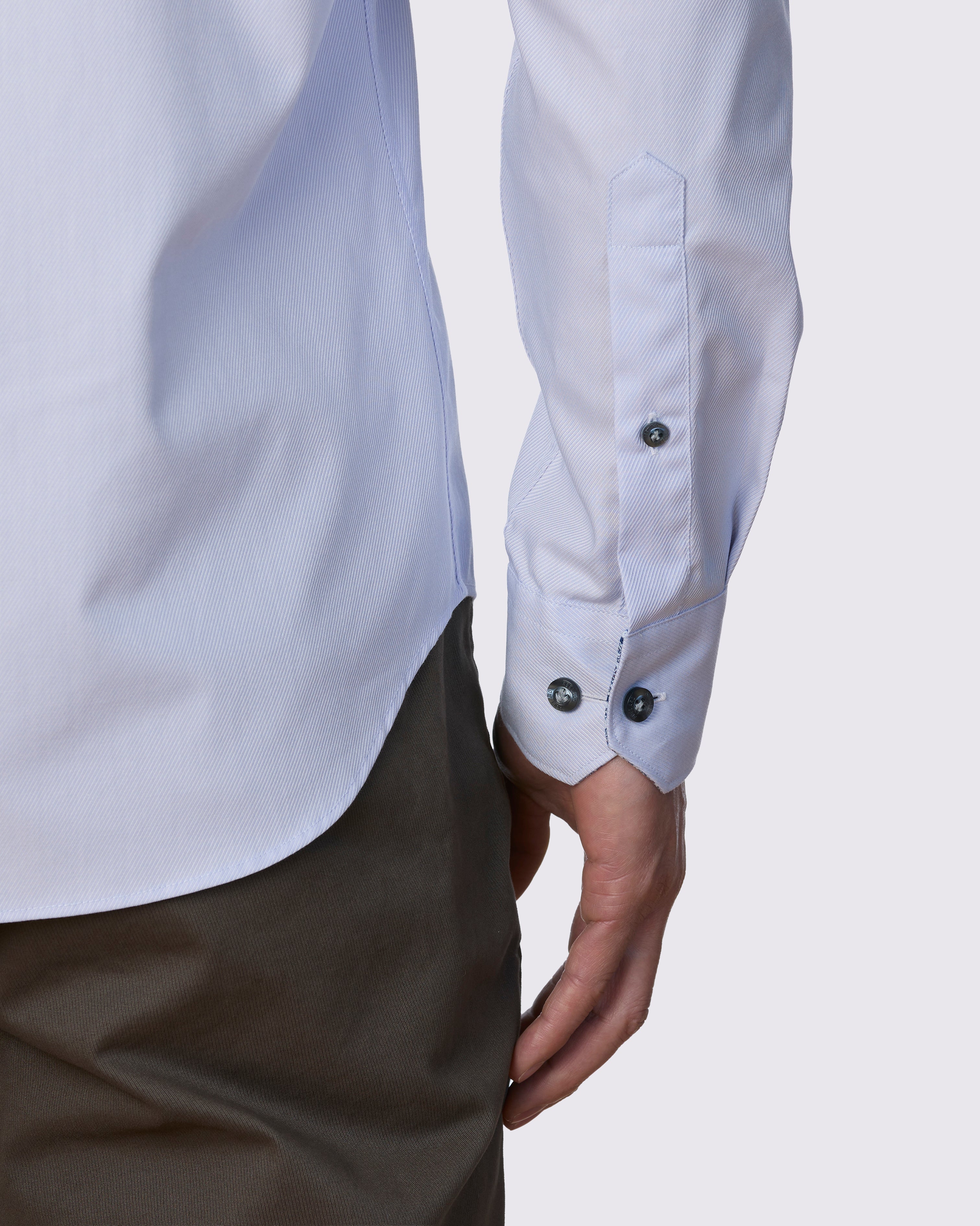 TEGUISE TRIMMED TWILL SLIM FIT SHIRT