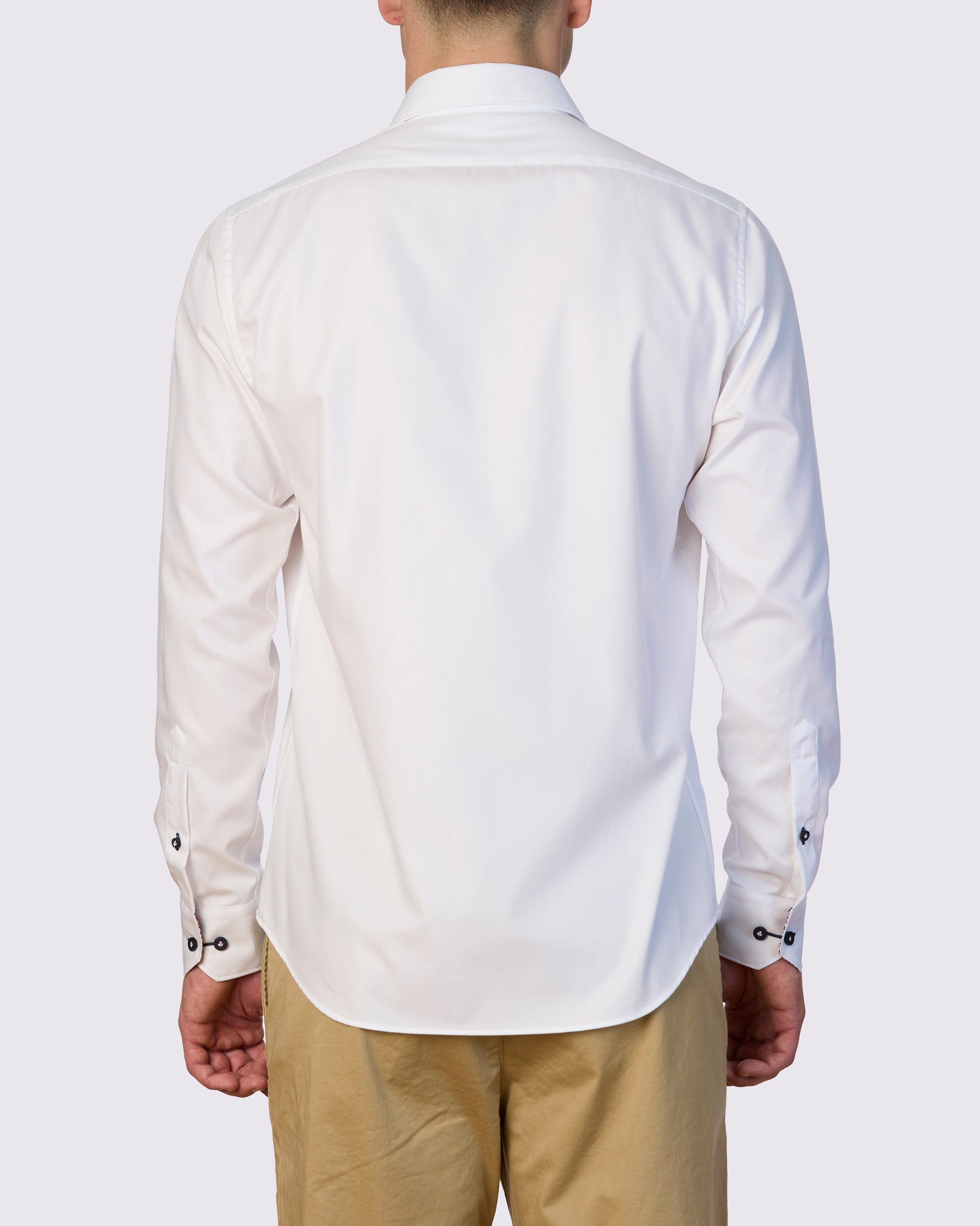 TEGUISE TRIMMED TWILL SLIM FIT SHIRT