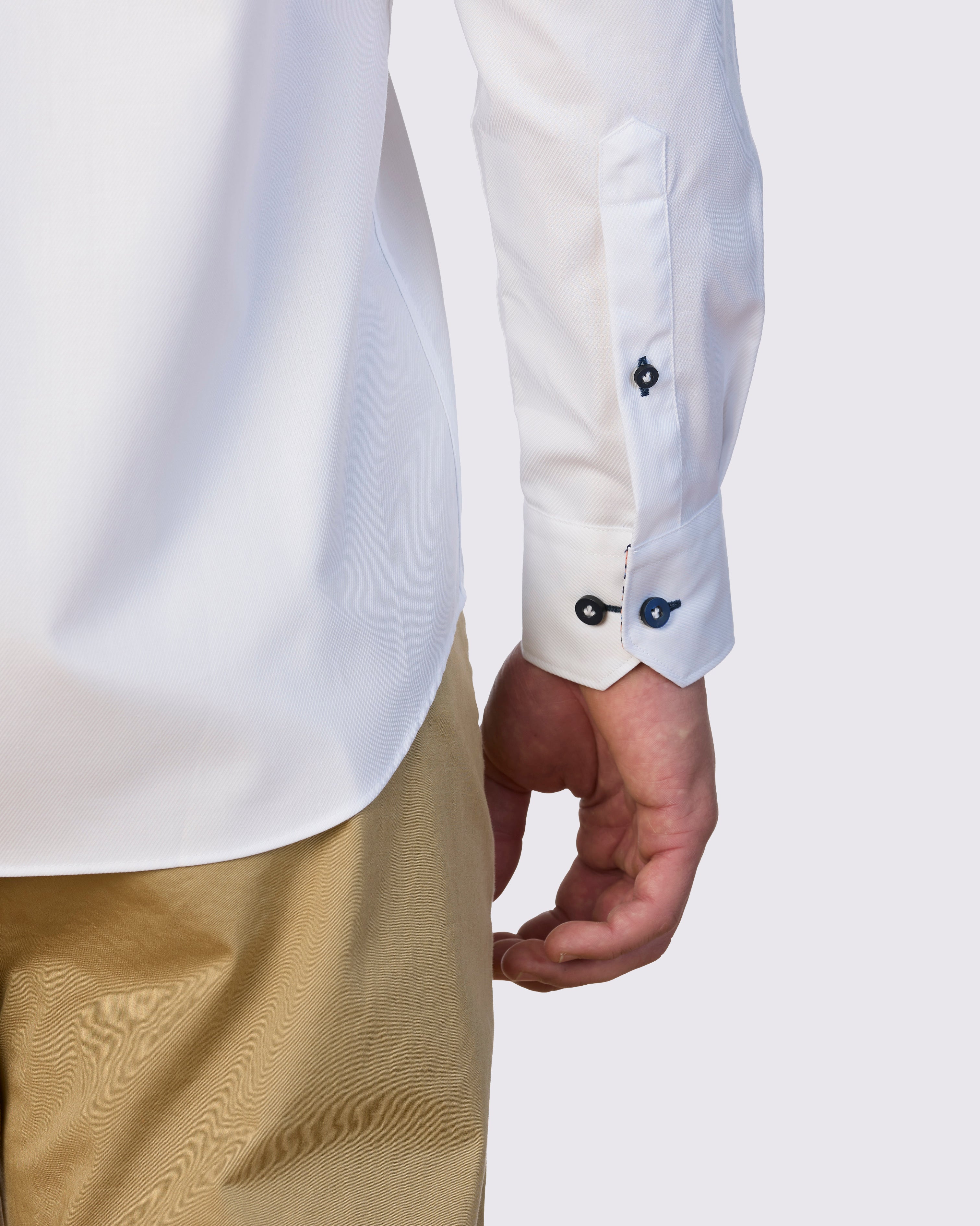 TEGUISE TRIMMED TWILL SLIM FIT SHIRT
