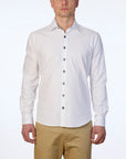 TEGUISE TRIMMED TWILL SLIM FIT SHIRT