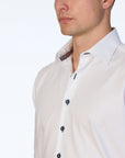 TEGUISE TRIMMED TWILL SLIM FIT SHIRT