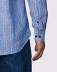 STRIE' PURE LINEN SLIM FIT SHIRT
