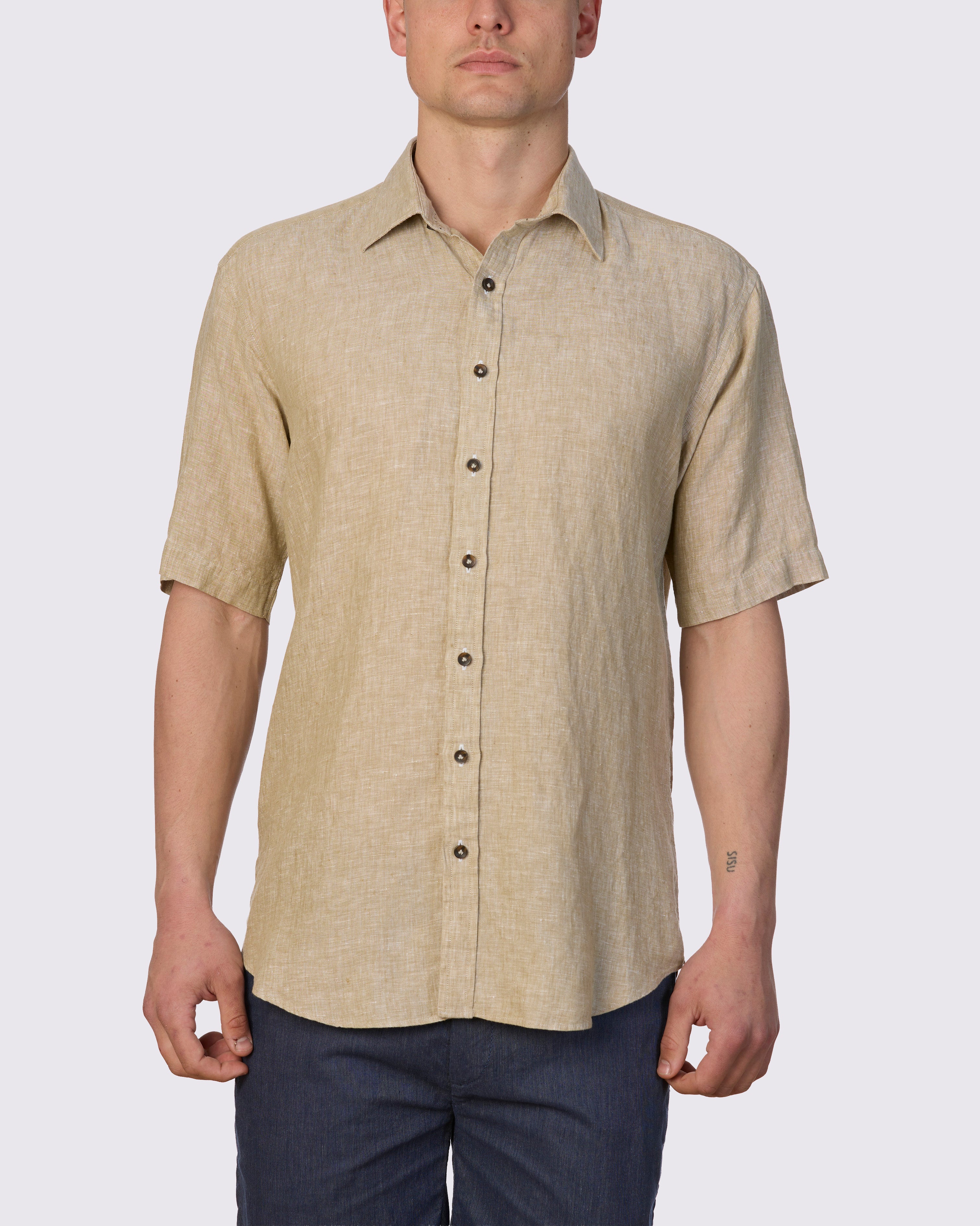 FIRST CLASS LINEN CLASSIC FIT SHIRT