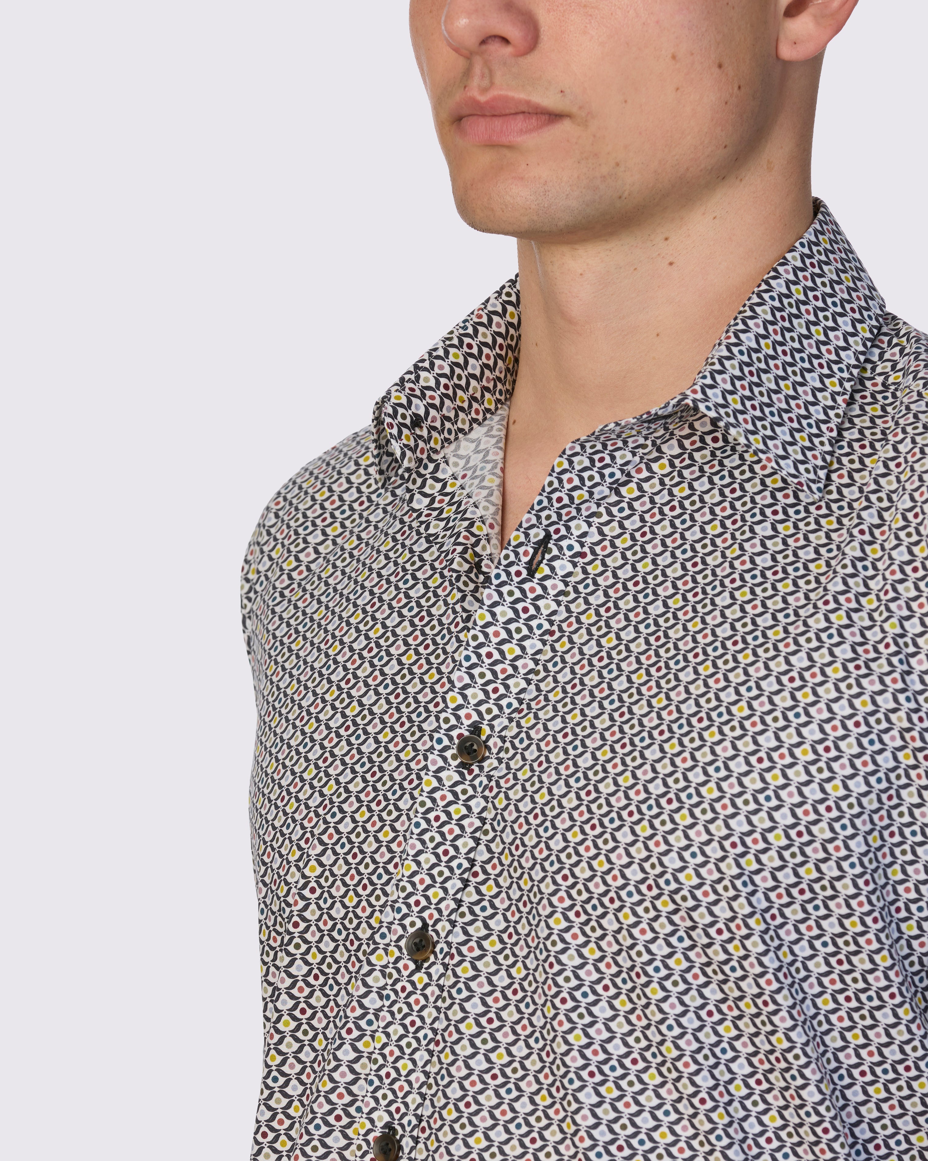 60S RETRO PRINT CLASSIC FIT SHIRT