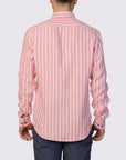 THE MED' DOBBY LINEN STRIPE SLIM FIT SHIRT