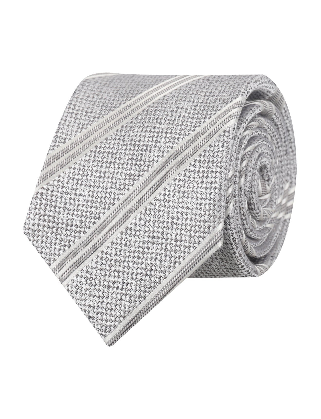 Melange Yarn Stripe Tie