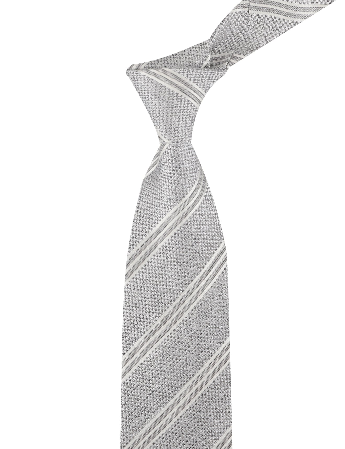 Melange Yarn Stripe Tie