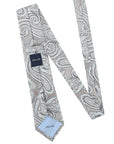 MELANGE PAISLEY JACQUARD TIE - AQUA/STONE