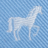 EQUINE JACQUARD TIE - CORNFLOWER