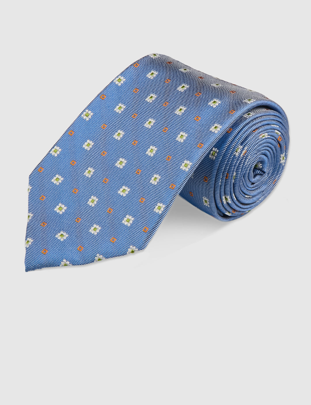 Square Flower Jacquard Tie