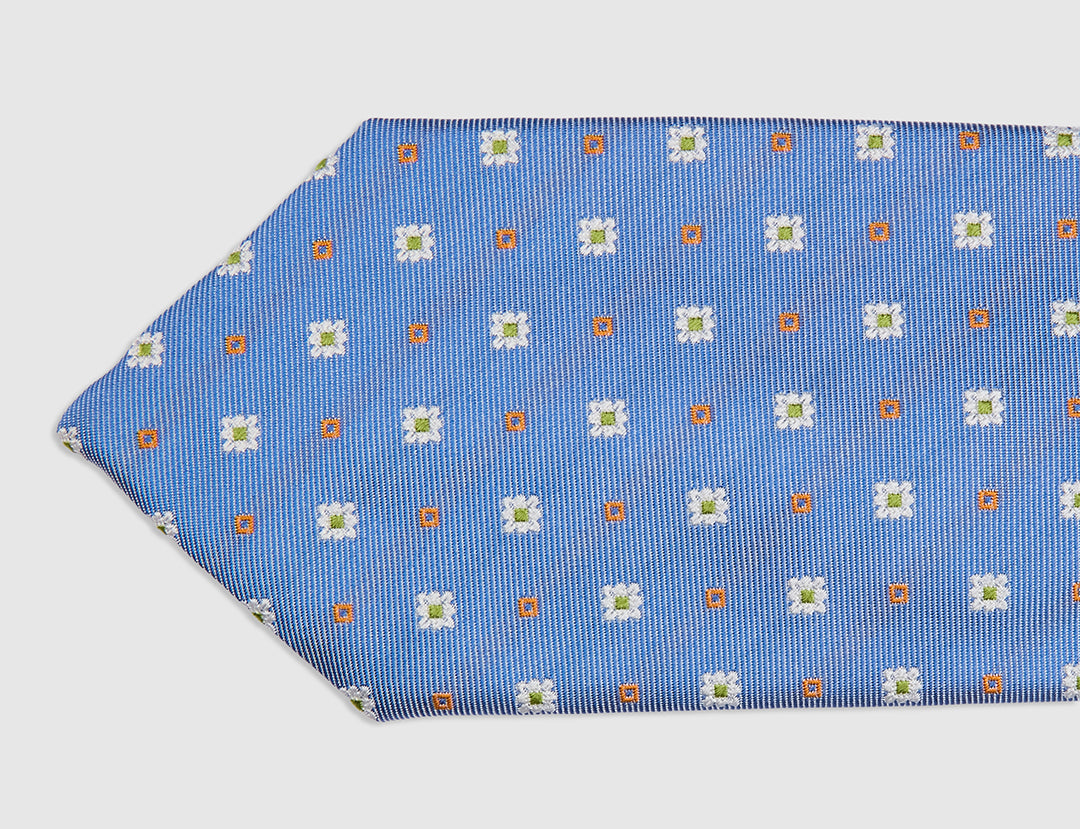 Square Flower Jacquard Tie