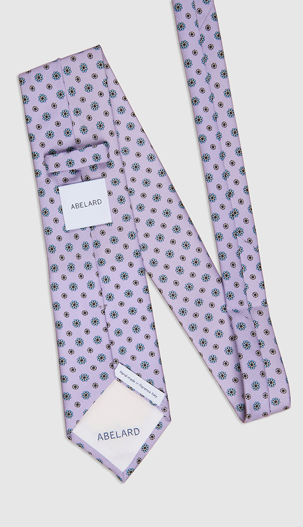 DAISY TWILL PRINT TIE - LILAC