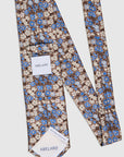 FIORI WATERCOLOUR PRINT TIE - CHOCOLATE