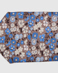 FIORI WATERCOLOUR PRINT TIE - CHOCOLATE