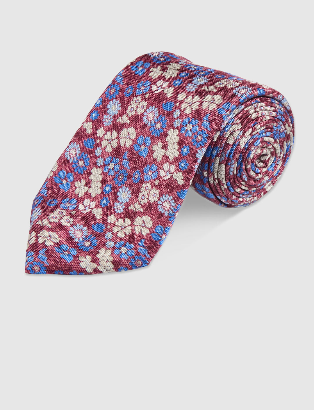 FIORI WATERCOLOUR PRINT TIE - RED