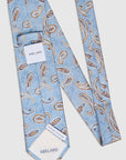 MOTTLED PAISLEY PRINT TIE - SKY