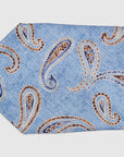MOTTLED PAISLEY PRINT TIE - SKY